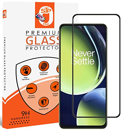 Image of STP FEEL Tempered Glass Protector Compatible for Oneplus Nord CE 3 Lite /Realme Narzo N55 / Realme C55 (6.72 Inch) | Edge to Edge Coverage Screen Protector Guard | Full Screen Protector