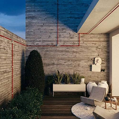Creative-Tube flexible conduit, Red Rayon (RM09) fabric covering, 20 mm diameter