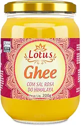 Manteiga Ghee com Sal Rosa do Himalaya - Lotus - 200g - Ayurveda - Manteiga Indiana Zero Lactose