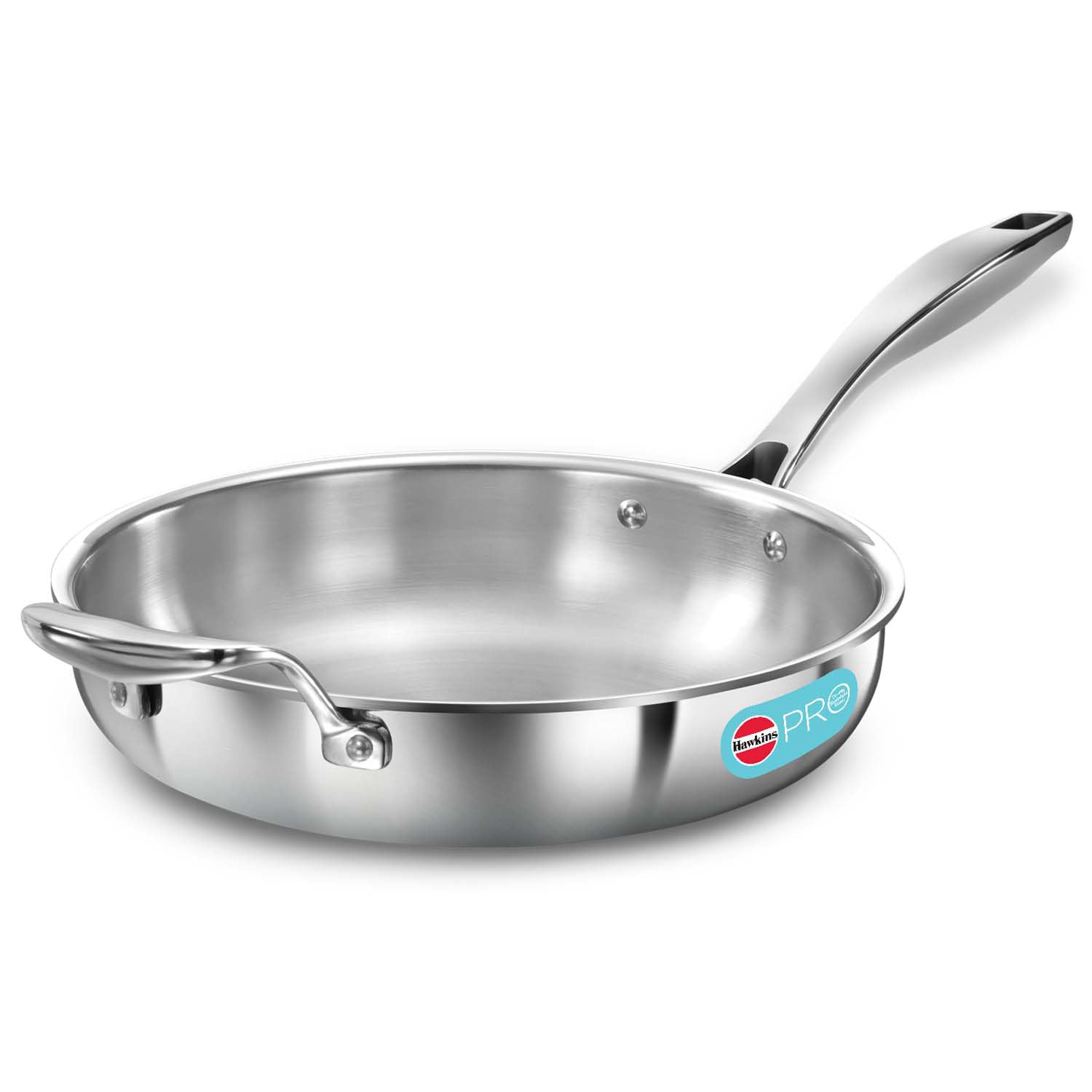 Hawkins Pro 26 cm Frying Pan, Triply Stainless Steel Fry Pan with Stainless Steel Handle, Silver (PSF26)-picture-11