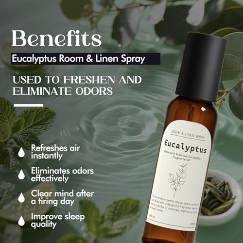 Image of Eucalyptus Fragrance Room Spray, Long Lasting Air Fresheners for Home, Room Air Freshener & Odor Eliminator, 2 x 4.06 fl oz