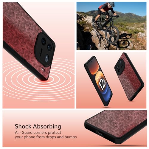 Image of KAPAVER Hybrid Back Cover Case Compatible with iQOO 12 5G (PC+TPU) (Stripe Cube Black)