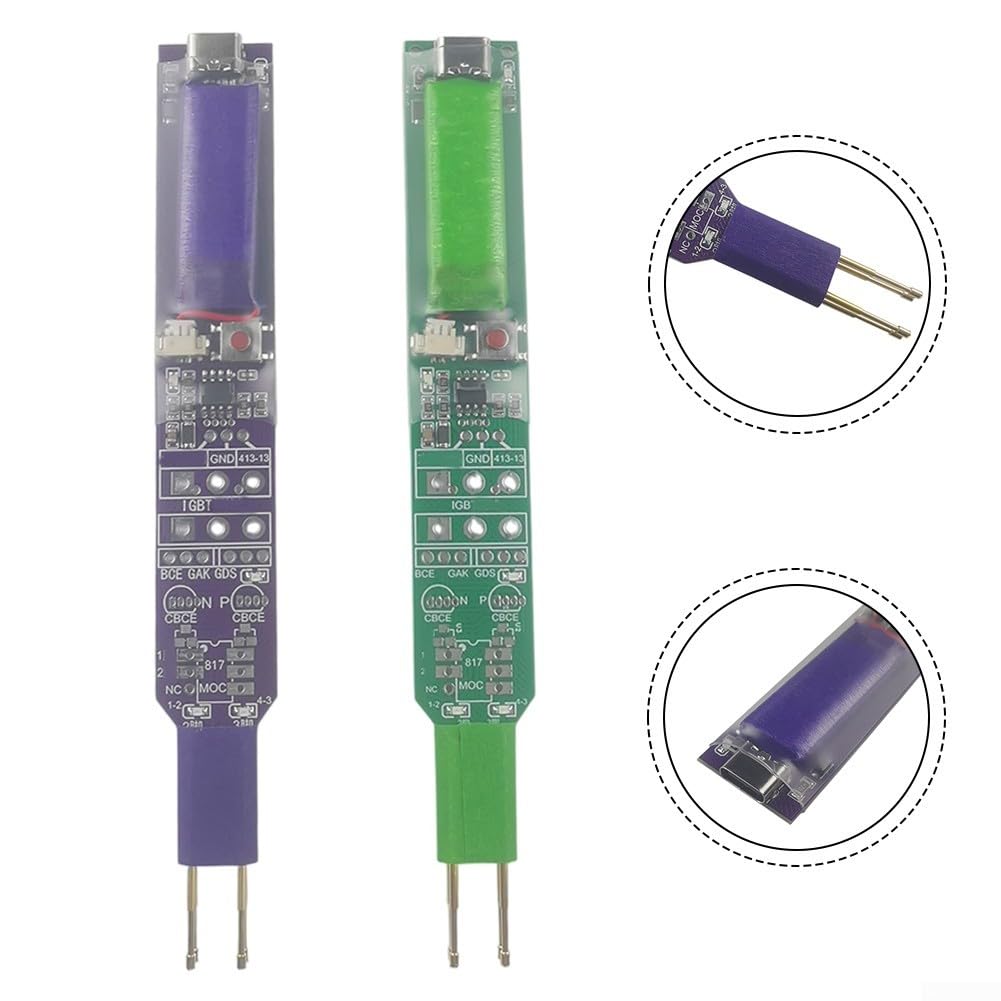 Testeur d'optocoupleur portatif multifonctionnel, testeur de composants électroniques pour optocoupleurs 4 broches et 6 broches, transistors, IGBT, MOSFET avec impulsion (violet)