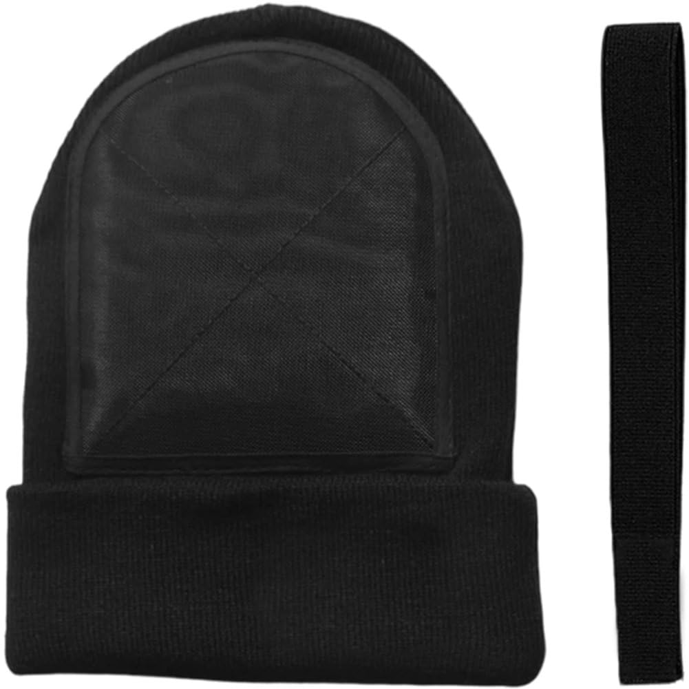 Fituenly Professional Bboy Cap,Classic Spin Cap with Bandage Non-slip Knitted Spin Hat Headspin Beanies with Sponge Padded for Hip Hop Breakdance