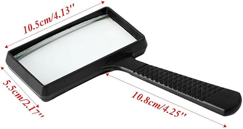 Miniatura 8 de Lupa de mano rectangular 5X lupa lupa para leer joyas