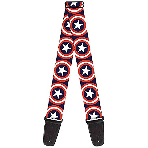 Buckle-Down Marvel Universe Sangle de guitare bouclier Captain America GS-WCA012 - Les Beatles, Paul McCartney, John Lennon, RIngo Starr, George Harrison Buckle-Down Marvel Universe Sangle de guitare bouclier Captain America GS-WCA012