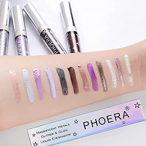 Glitter Eyeshadow Liquid Shiny Liquid Eyeshadow Liquid Eyeliner, Long Lasting, Quick-Drying, Opaque, Gel-Based Formula, Multi-Dimensional Eye Looks Eye Shadow Set, Gift For Girls And Women (A9) #TOP3