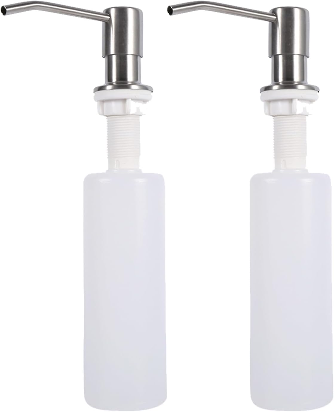 Garosa Stainless Steel Sink Soaps Dispenser, Built in Soap Dispenser Pump for Kitchen and Bathroom, 300ml Capacity with Smooth Operation