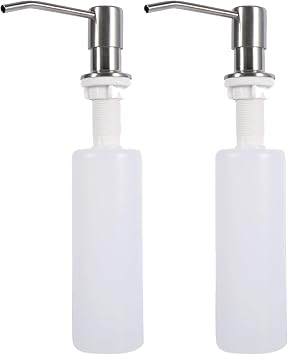 FTVOGUE Stainless Steel Sink, Built in Kitchen Sink with 300ml Refillable Bottle for Countertop, Compatible with 25mm to 36mm Hole