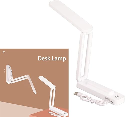 Miniatura 2 de BestAlice Lámpara de escritorio LED, lámpara de lectura de luz de escritorio regulable, plegable, portátil, 3 modos de iluminación, protección