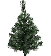 Admired By Nature GXT5938-NATURAL 24" Artificial Christmas Pine Tabletop Tree 45 Tips with Plasti...