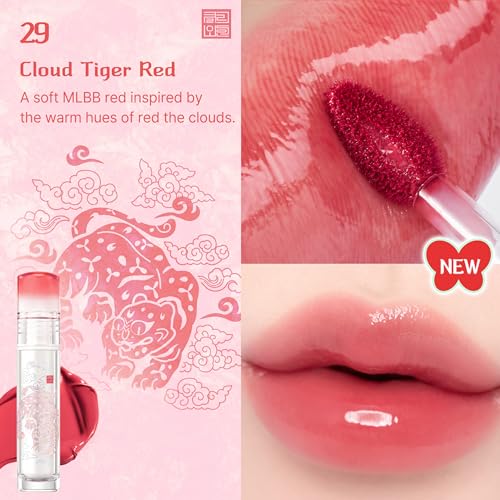Image of CLIO Crystal Glam Tint Korean Royal Heritage Edition, Glossy Lip Tint with Glass-Like Shine, Lightweight Buildable Lip Stain, Long-Lasting, Non-Sticky, Safe for Sensitive Lips (029 CLOUD TIGER RED)