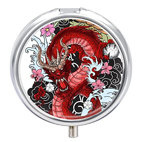 Pilulier Dragon Pillbox Distributeur De Vitamines Et De Médicaments Pour Poche Ou Sac À Main Cover