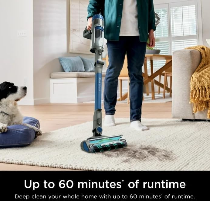 Shark IP1250 PowerDetect Cordless Stick Vacuum Cleaner - DuoClean Detect Nozzle & MultiFLEX Wand, Blue (Renewed)