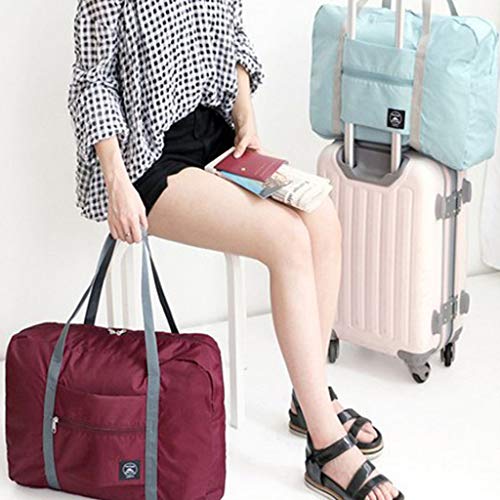 Foldable Duffle Bag for Travel Gym Sports Lightweight Tote Luggage Duffel Weekend Getaway Overnight Carry-on Shoulder