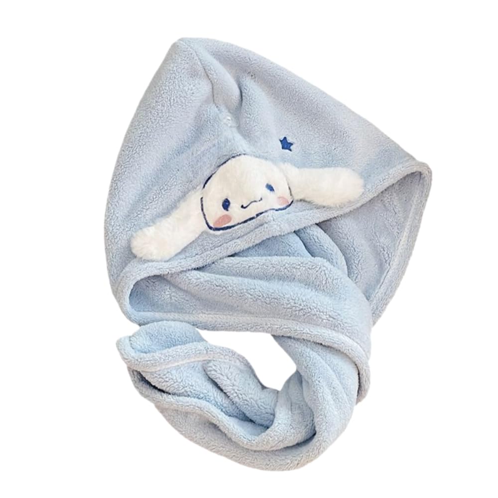 Fashion Yo Women's Cn Bath Caps Coral Velvet Quick Dry Head Towel Cap Microfibre Hair Towel For And Girls, Absorbent Hair Drying Wrap Towel, Wet Kids Hair Dry Turban Wrap (Cn)