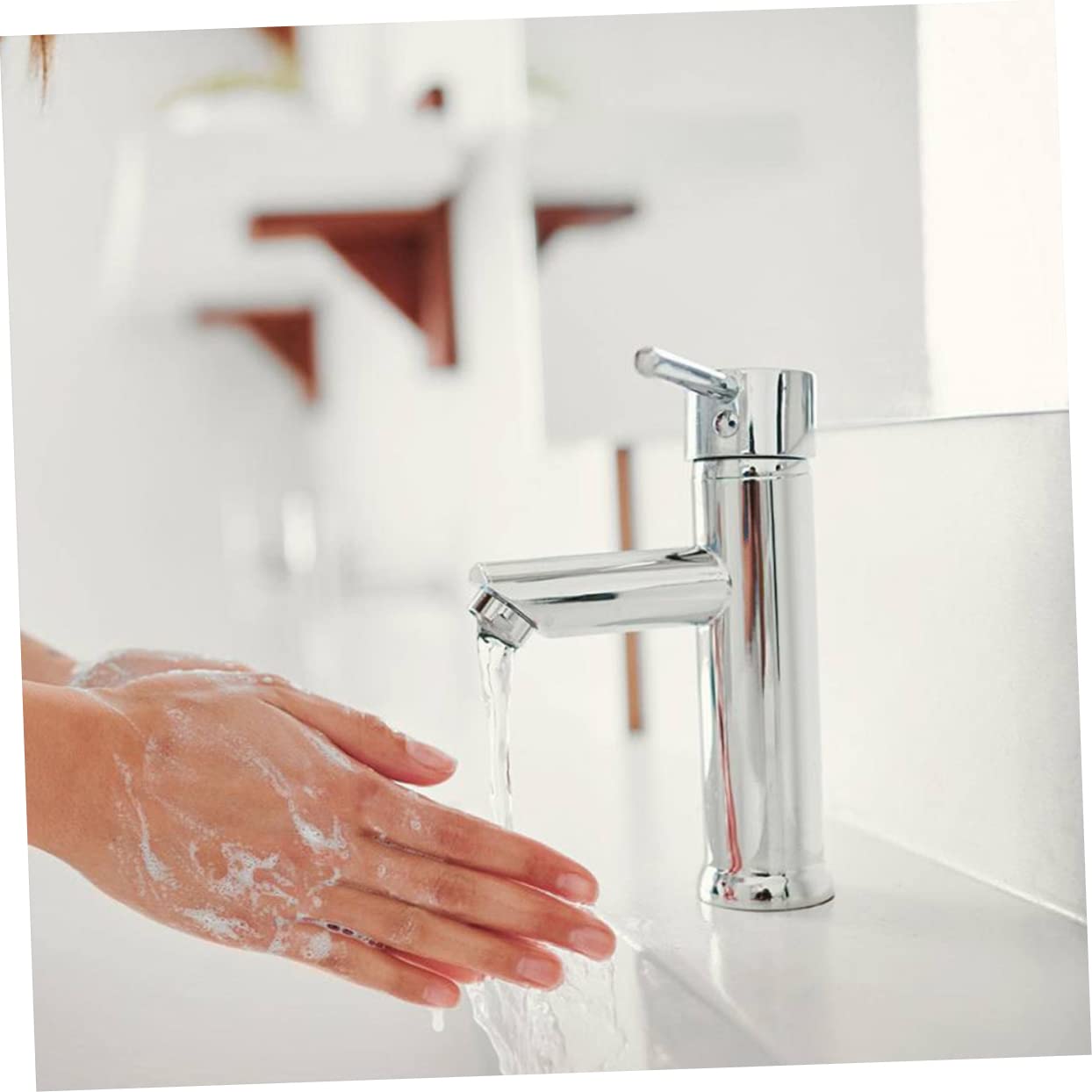 Unomor 8pcs Mirror Decal Stickers Self-Adhesive Fashion Wall Mirrors Thickness for Home Hotel Bathroom Decor Easy to Install Smooth