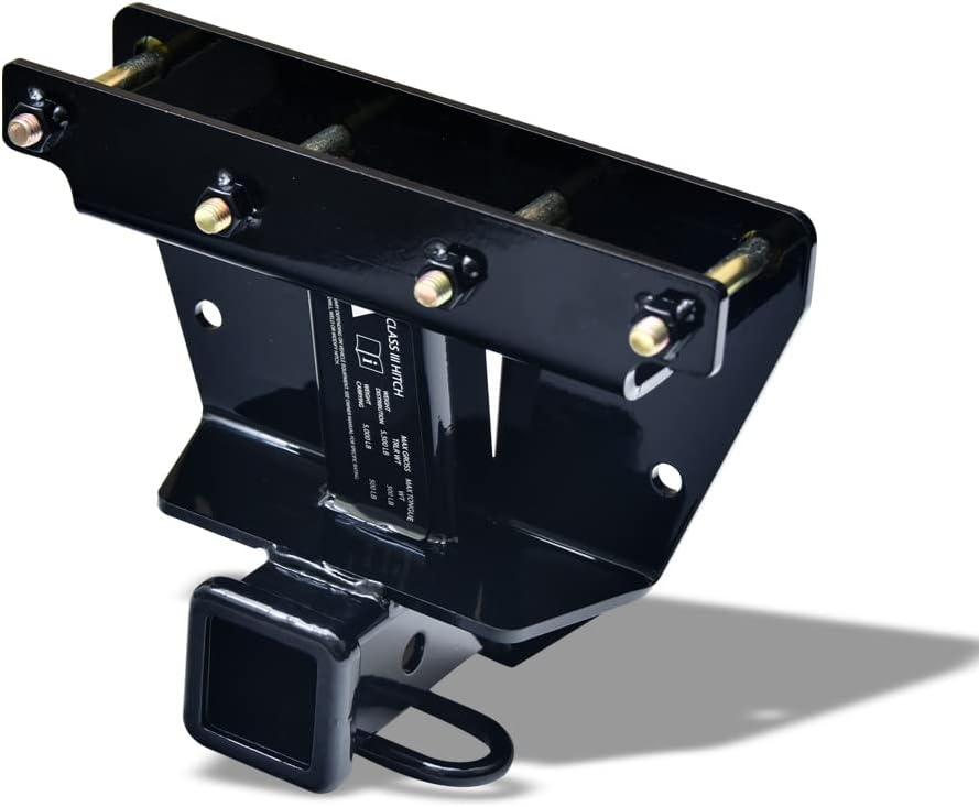 Class 3 III Black 2" Receiver Tube Rear Bumper Trailer Tow Hitch Towing Mount Compatible with 05-10 Jeep Grand Cherokee