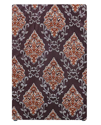 Image of Kuber Industries Floral Print Dustproof Cotton Top Load Fully Automatic Washing Machine Cover, Brown-KUBMART10178