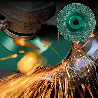 Brazed Diamond Grinding Disc,4 Inch Vacuum Brazed Diamond Grinding Cup Wheel,Fast Cutting Wheel Saw Blades for Granite Marble Diamond Iron Steel Masonry Convex,Fits 5/8 Inch Arbor (4)