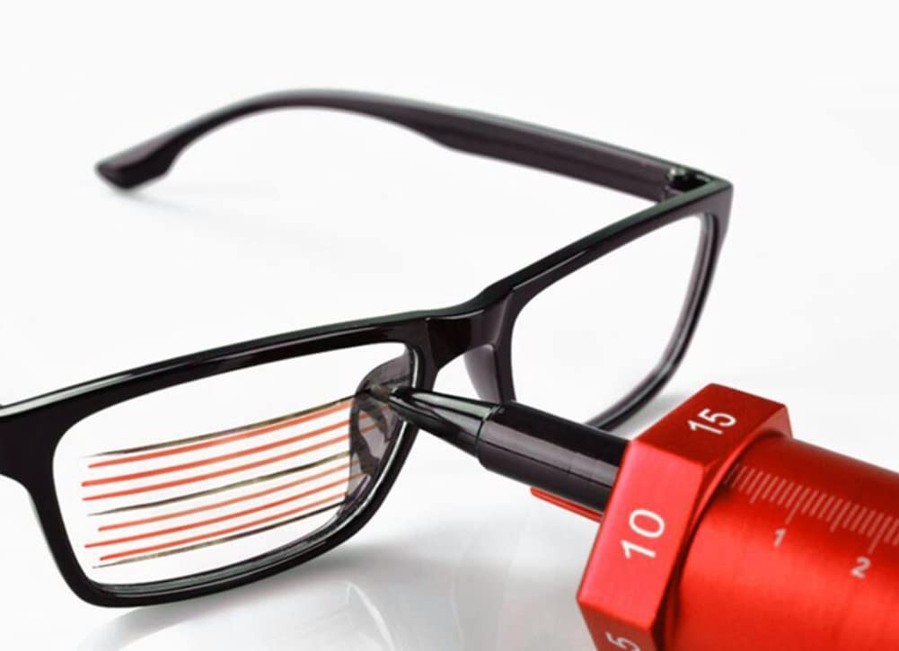 Herramienta de trazado de lentes, plantilla de forro paralelo horizontal para medición de altura de pupila, herramienta de dibujo de líneas para ópticos y fabricantes de gafas