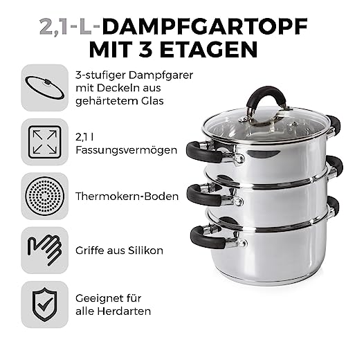 CLASSIC TOWER Pflanzkübel 20L - Großer Blumentopf In Ziegelfarbe, Maße 30x30x50 Cm, Aus Robustem Polypropylen