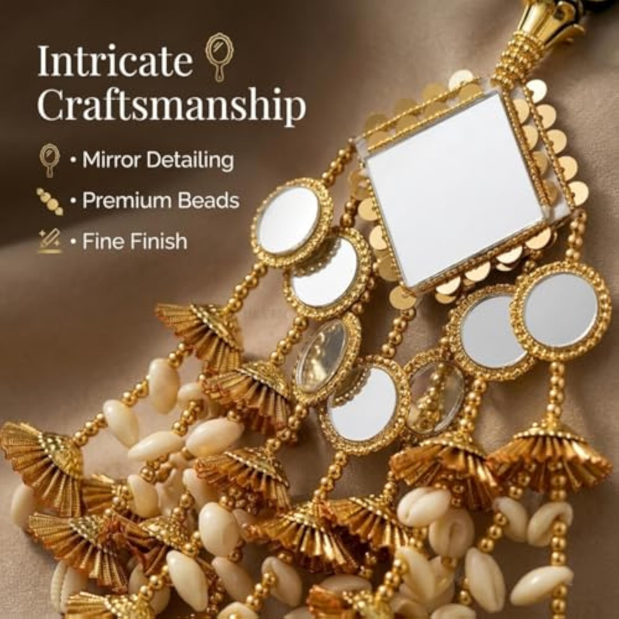Punjabi Golden Hair Paranda, 30 Inch Traditional Accessory