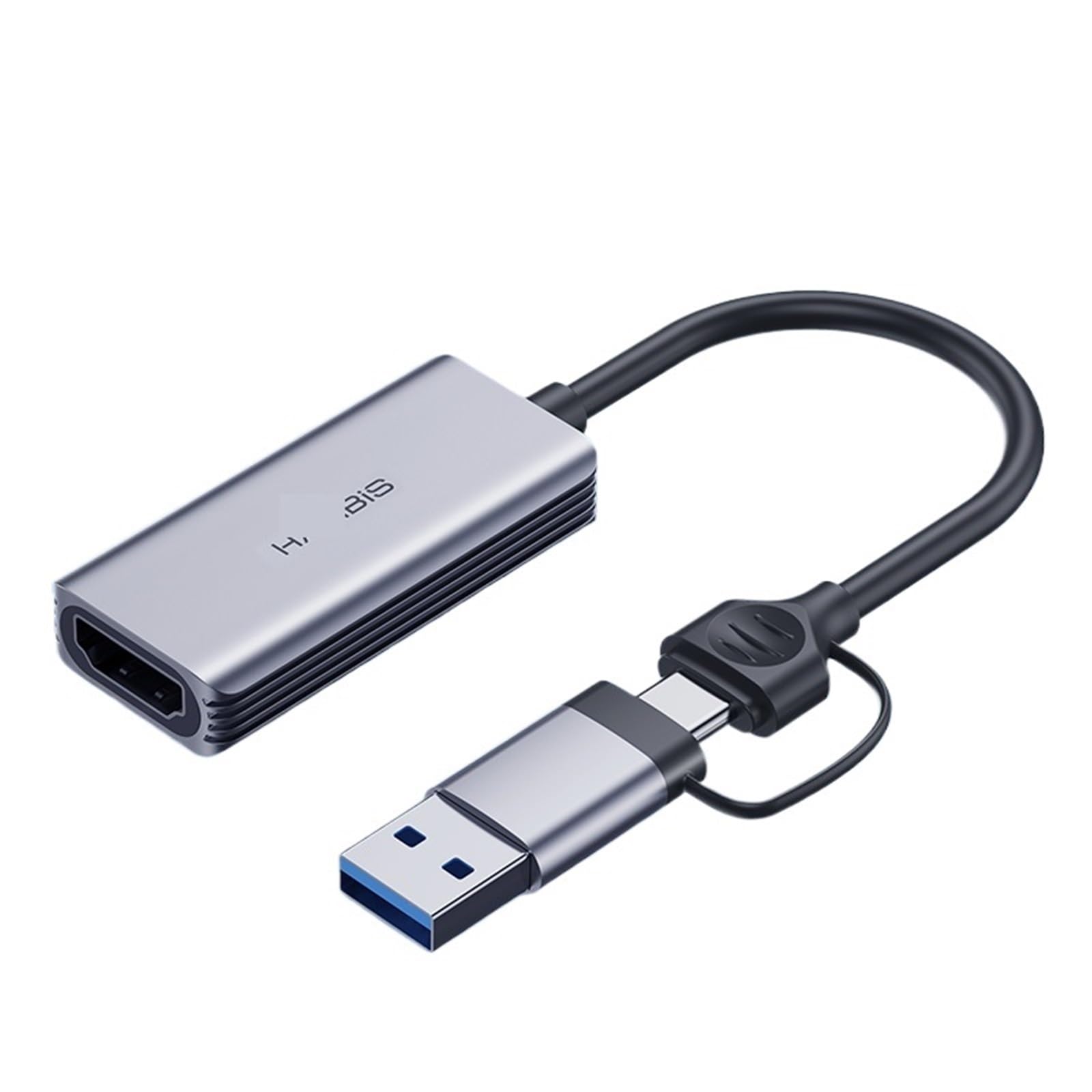 Tarjeta de captura de video USB 3.0 4K compatible con HDMI Grabber Grabber Grabber para videocámara PS4 Switch Cámara de transmisión en vivo (versión con cable)