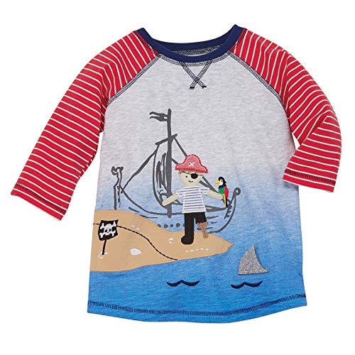 Mud Pie baby boys Classic Mud Pie Shark Tank Boy Beach T Shirt Shortall Pirate Medium 2T 3T , Pirate, 24-3T US