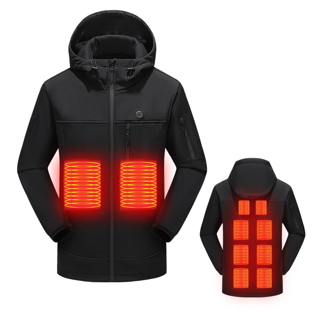 Chaquetas con calefacción USB para Exteriores,Abrigo cálido para Invierno,Ropa térmica eléctrica Flexible,Pesca,Senderismo,Ropa de Abrigo,Chaquetas de calefacción