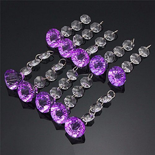 10pcs Acrylic Crystal Beads Garland Chandelier Hanging Wedding Party