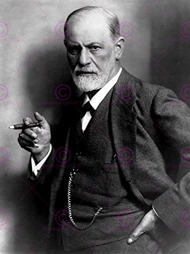 Doppelganger33 LTD Vintage Portrait Psychoanalyst Sigmund Freud Cigar Large Art Print Poster Wall Decor 18x24 inch Ancien Grand Art Affiche mur Déco