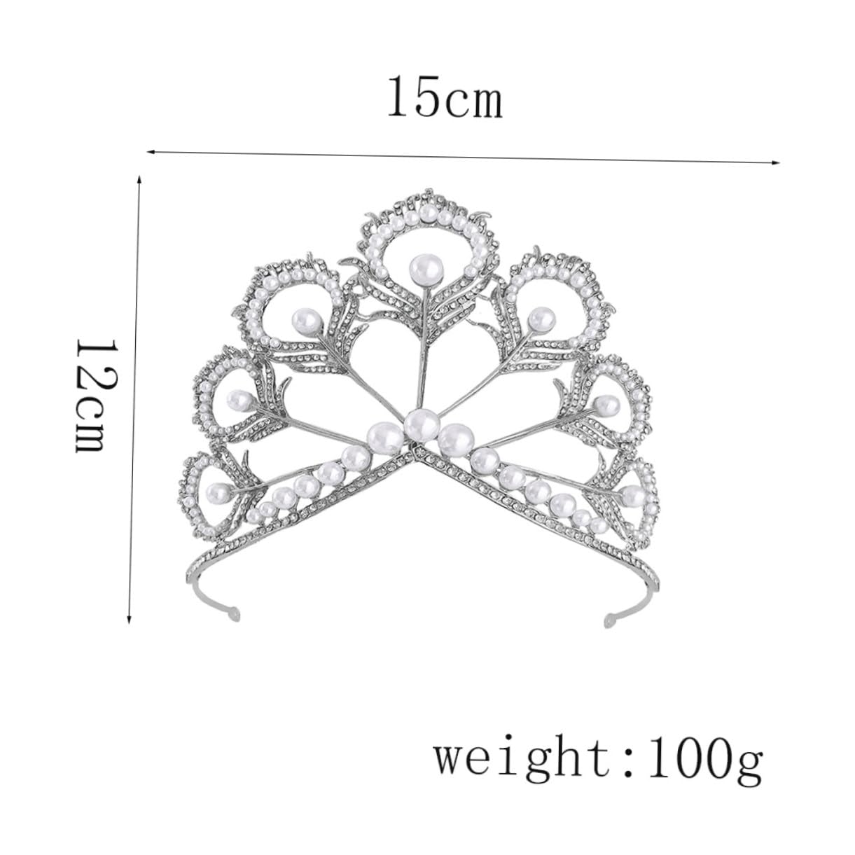 VICASKY 2 Pezzi Cerchietto Sposa e Accessorio Matrimonio per Donne e Ragazze Copricapo Cerimonia e