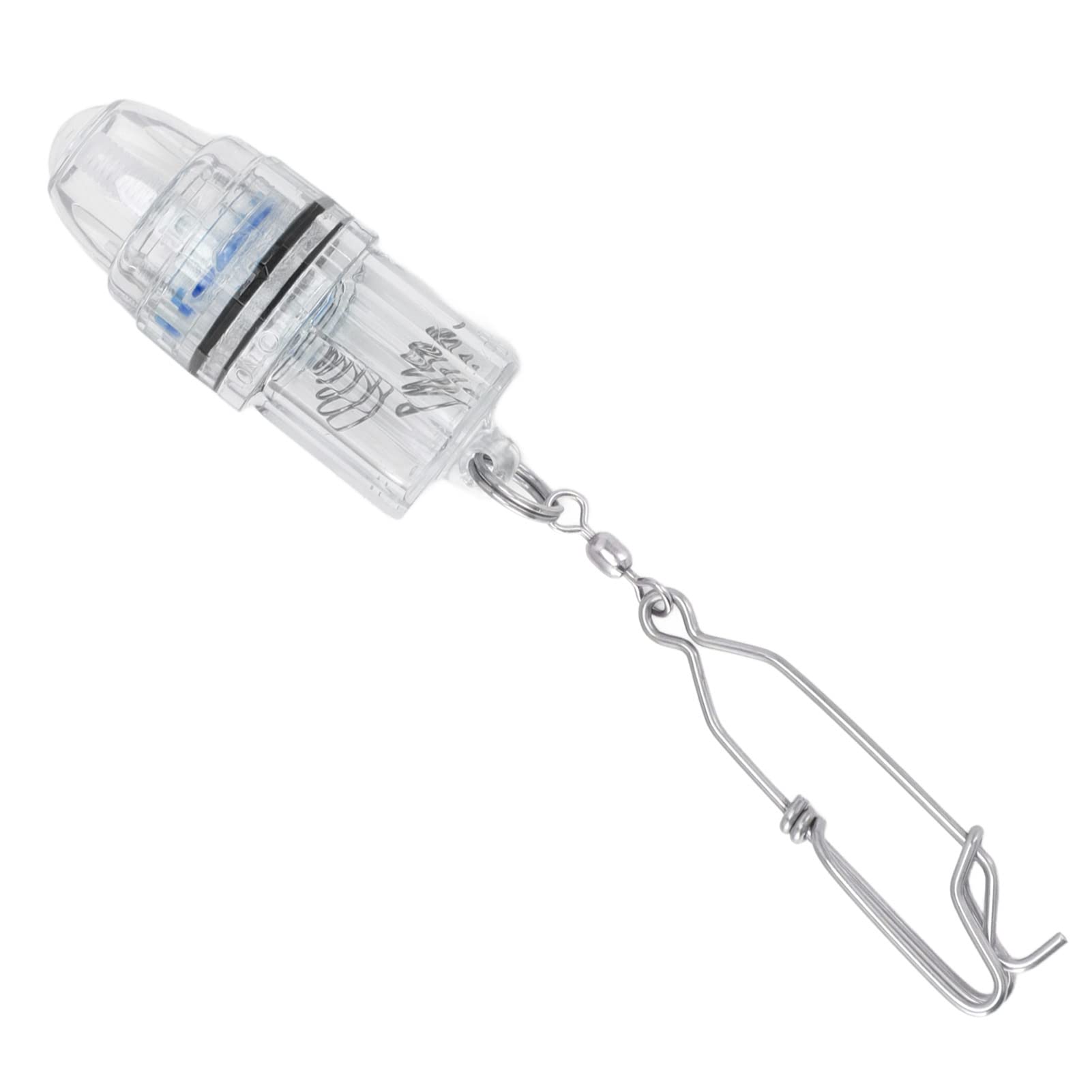 equlup Fish Attracting Indicator, LED Underwater Deep Drop Fishing Lure Light with Pin Hook Saltwater Bait Lure Lamp Attracting Fish Light Underwater Flasher Lures (Blue)