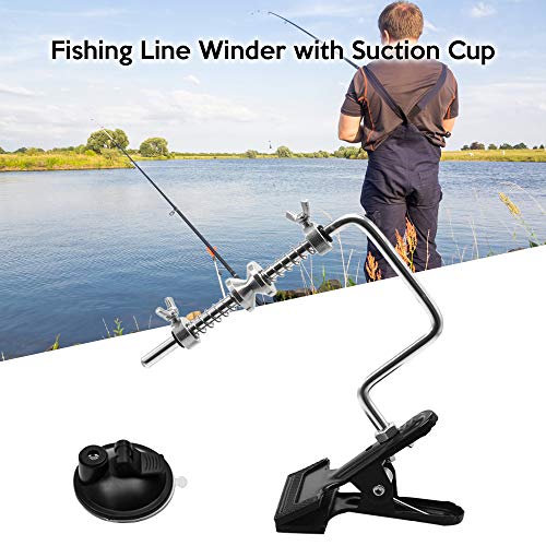 Winder, Andoer Enrolador de linha de pesca com ventosa Bobina de linha de bobina Acessórios de ferra