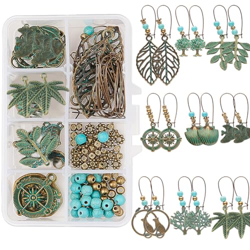 SUNNYCLUE DIY 9 Pairs Metal Bohemian Dangle Earrings Kit