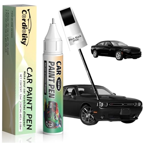 Image of Pitch Black(PX8) Touch Up Paint Pen for Dodge,Car Paint Scratch Repair Pen Quick and Easy Fix Auto Paint Scratch