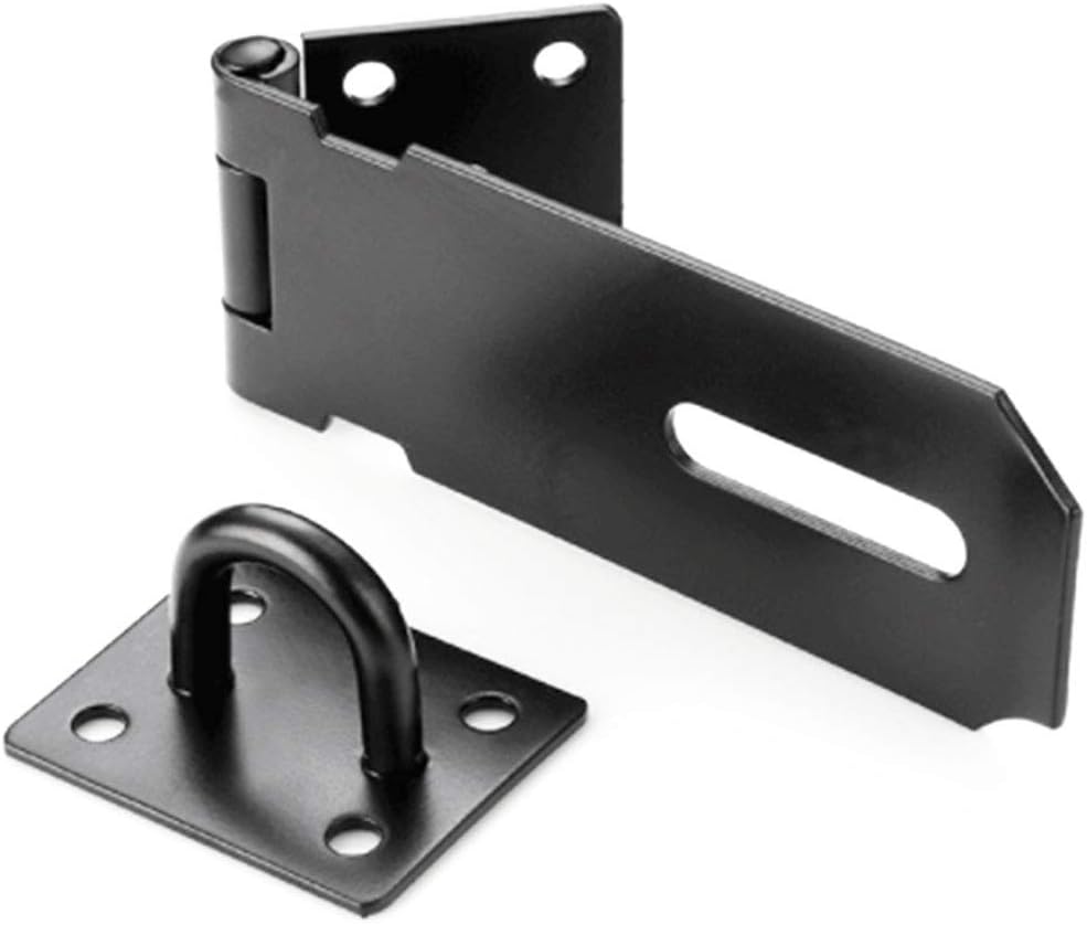 Padlock Hasp, KAIISSA Heavy Duty Hasp and Staple with Screws, Door Clasp Gate Lock Shed Latch Padlock Staple for Door Window Cabinet Pet Cage Crate Fitting Accessories