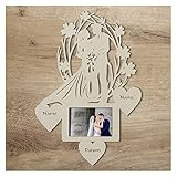 Individuelles Hochzeitspaar Deko Holz Bild - Das Holz kann auch selbst angemalt werden