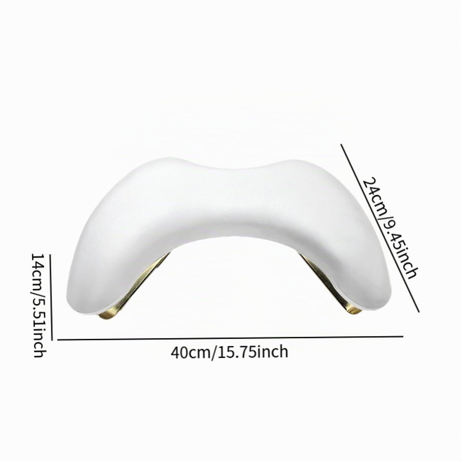 Oshhni Reposabrazos para Uñas, Almohada para Manicura, Soporte Profesional para Reposamanos con Patas de Metal en Forma de U, Cojín para Manicura de Uñas, Blanco