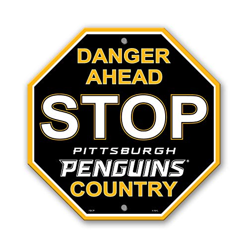 Fremont Die NHL Pittsburgh Penguins Stop Sign, One Size, Multicolor