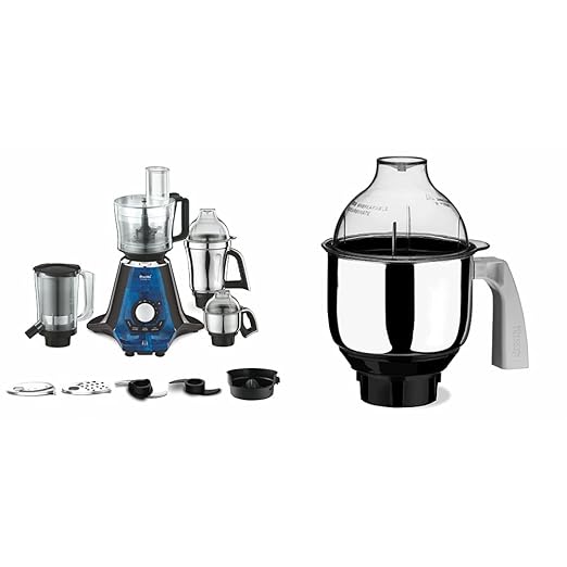 Buy Preethi Zodiac 2.0 MG255 Mixer Grinder, 1000 watt, Black/Blue, 4