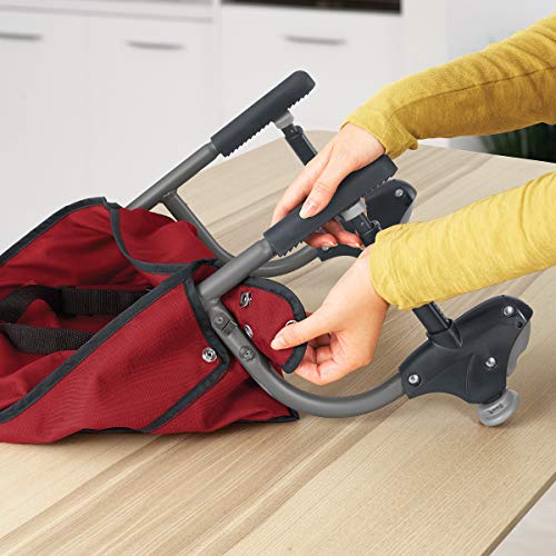 Image of Chicco Caddy Hook-On Chair, Portable High Chair for Babies and Toddlers, for Children up to 37 lbs., Lightweight, Compact Fold | Red