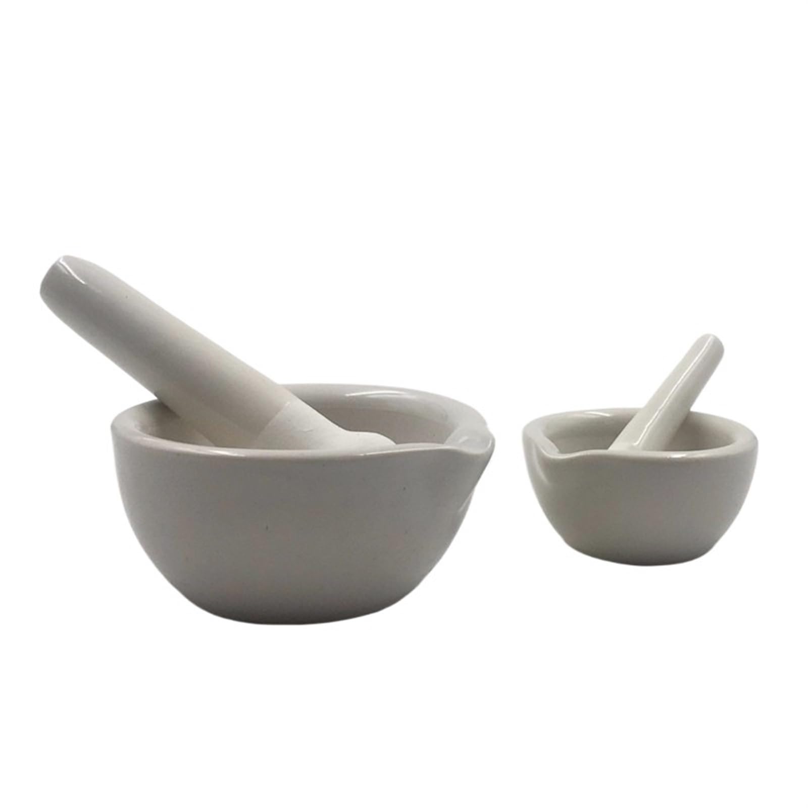 Set mortaio e pestello Set di mortaio e pestello in ceramica for uso domestico Ciotole for macinare for spezie da cucina Tè Macinapepe aglio Mini mulini for erbe Mulit Size(130mm)