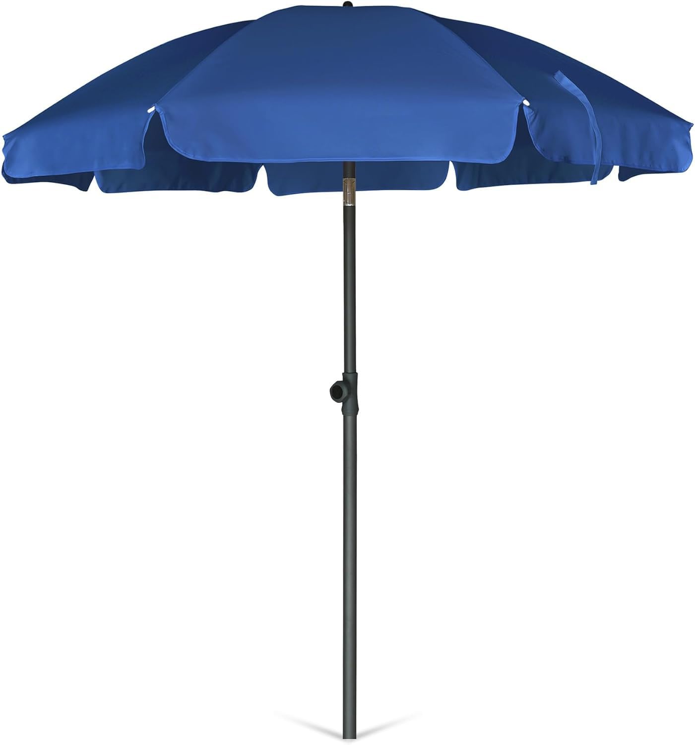 AMMSUN Patio Umbrella, 6.5 ft Outdoor Table Umbrella with Tilt Steel Pole, UPF50+ Protection, Great for Outdoor Garden Backyard, Navy Blue