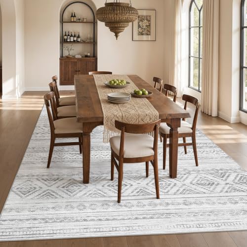 Image of cotiled Boho 5x8 Area Rugs for Living Room: Soft Moroccan Washable Rug