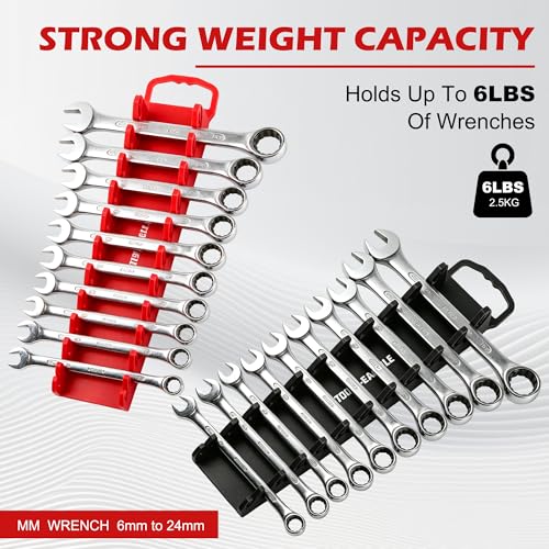 Image of TOOLEAGUE 2Pcs Magnetic Wrench Organizer Set & 1 /4 inch Hex Bit Organizer