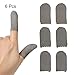 MECCANIXITY Finger Sleeves for Gaming, Touch Screen Finger Thumb Cover Sleeve, Silver Cloth Anti-Sweat Breathable Grey for Mobile Gaming Pack of 6