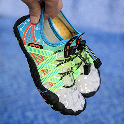 Image of UBFEN Water Shoes for Kids Boys Girls Aqua Socks Barefoot Beach Sports Swim Pool Quick Dry Lightweight Toddler Little Big Kid | Lightweight, Barefoot-style, Perfect for Water parks, Beach, Pool, Kayak, Creek Hiking, Camping, Toddler, Little Kid, Big Kid