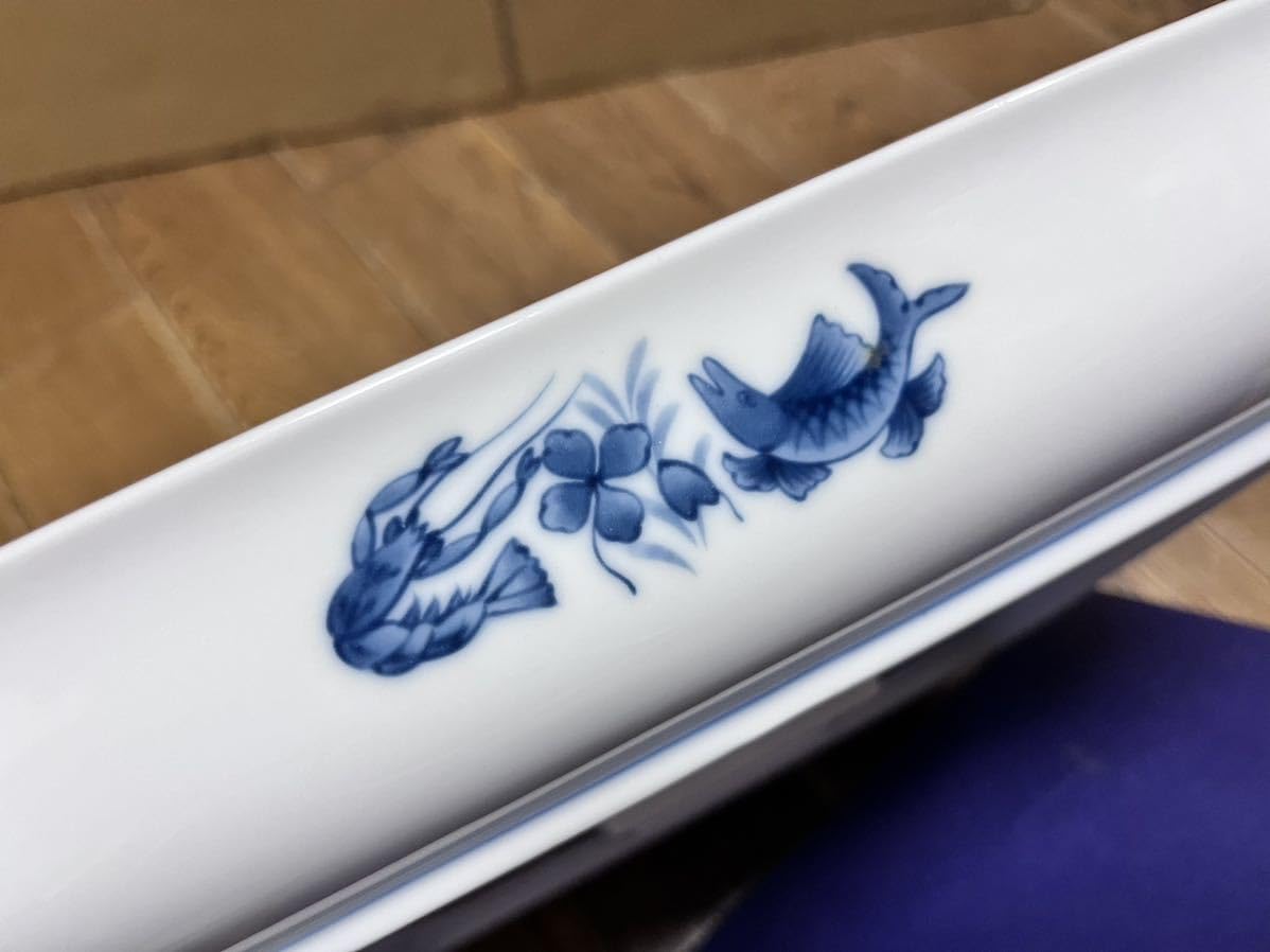 Amazon.co.jp: ！ たち吉 遊魚 角盛鉢 大鉢 27cm 角皿 和食器 お祝い